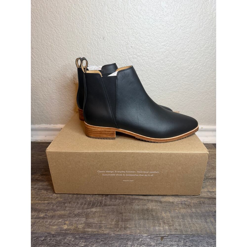 Nisolo Womans Everyday Chelsea Leather Ankle Boots Size 10 - Picture 2 of 9